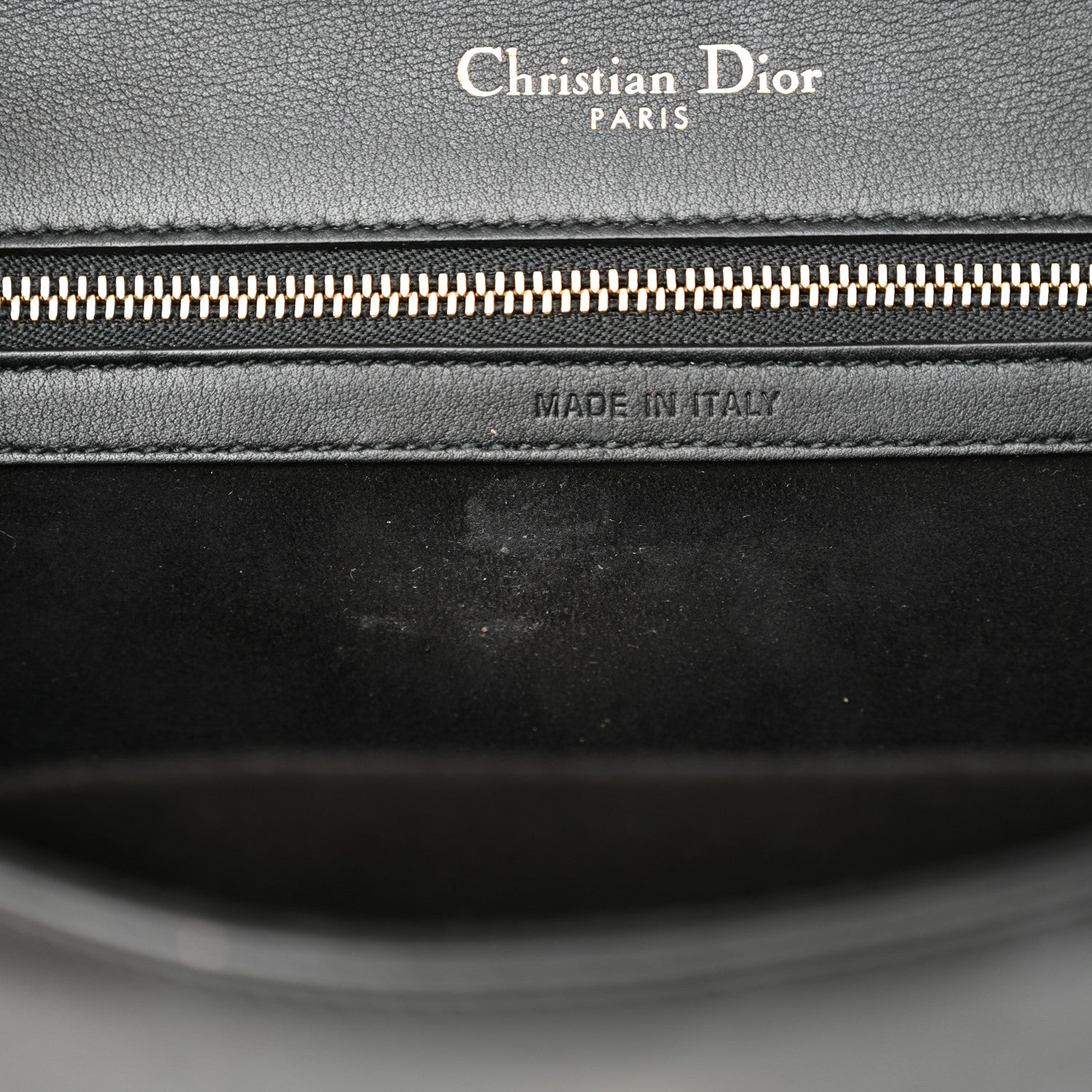 Christian Dior Calfskin Beaded Medium Diorama Flap Bag Black Gold 13 of 13