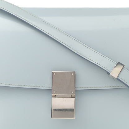 Celine Spazzolato Calfskin Medium Classic Box Flap Bag Glacier 8 of 12