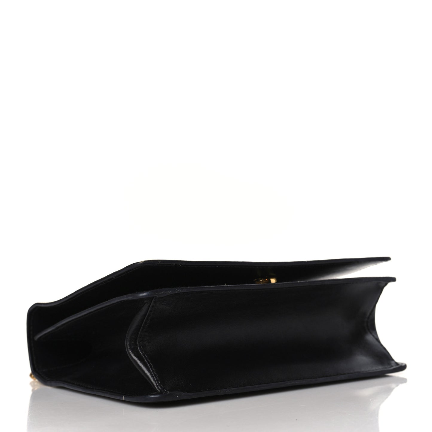 Saffiano Chain Shoulder Bag White Black