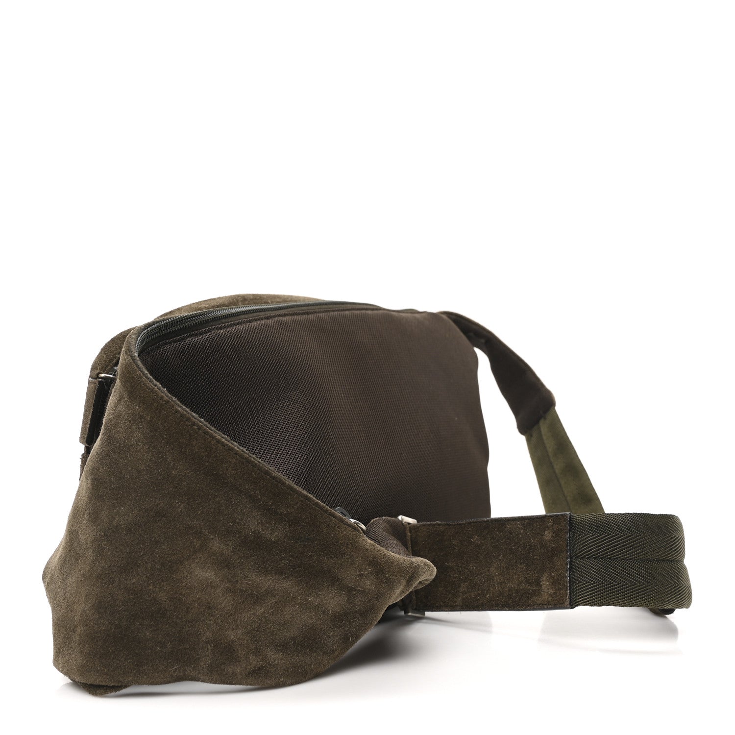 Prada Suede Belt Bag Green 3 of 10