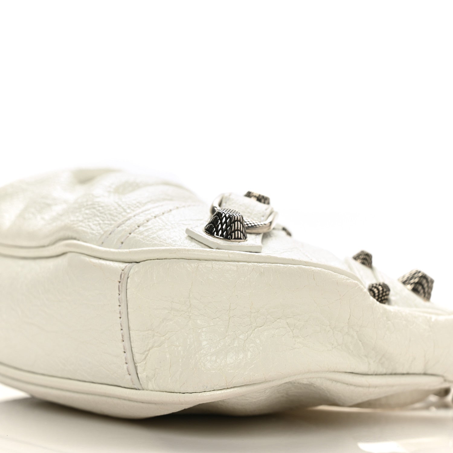 Balenciaga Agneau Arena Le Cagole Mini Purse With Chain Optic White 8 of 8
