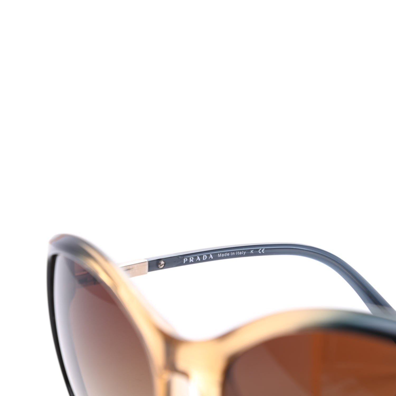 Prada Acetate Cat Eye Sunglasses SPR09N Blue Brown 5 of 7