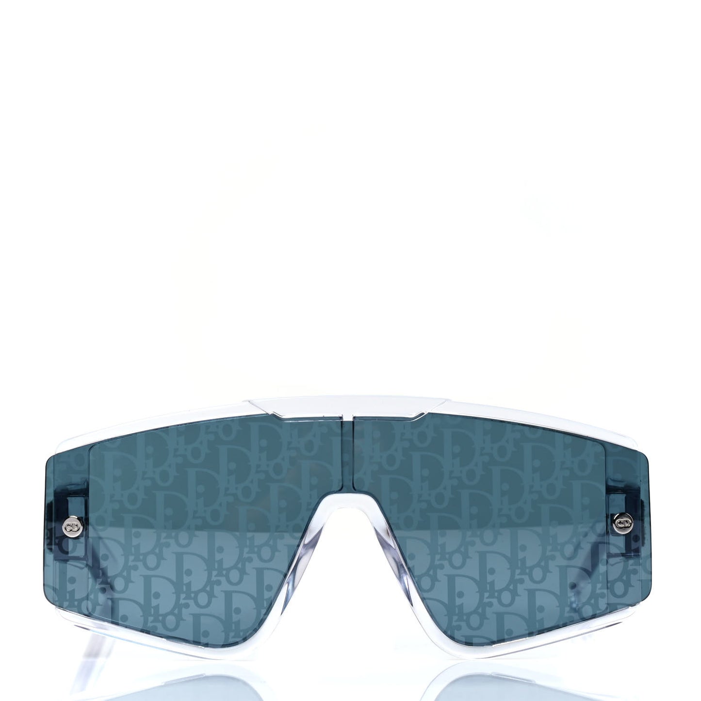 Acetate Oblique Diorxtrem MU Mask Sunglasses Crystal Smoke Mirror