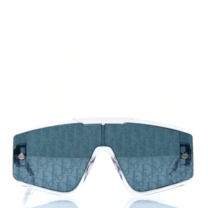 Christian Dior Acetate Oblique Diorxtrem MU Mask Sunglasses Crystal Smoke Mirror 2 of 4