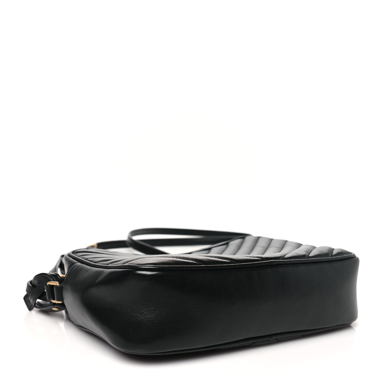 Calfskin Matelasse Monogram Lou Camera Bag Black