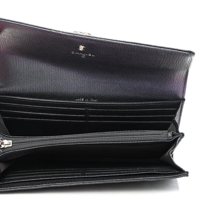 Chanel Iridescent Goatskin Quilted Boy Flap Wallet Black 4 of 4
