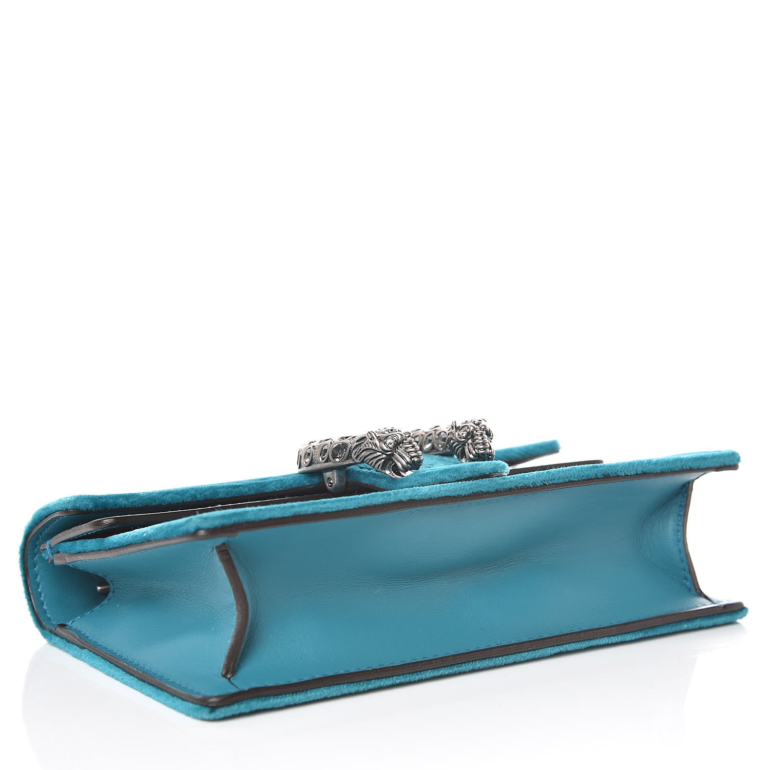 Gucci Velvet Super Mini Dionysus Shoulder Bag Pavone Cyan 4 of 9