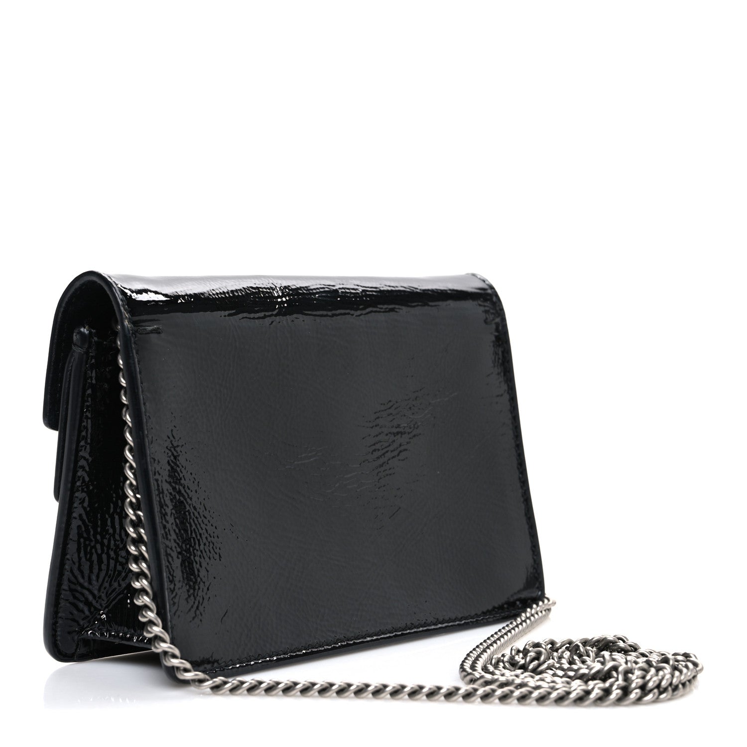 Gucci Crinkled Patent Mini Dionysus Shoulder Bag Black 2 of 9