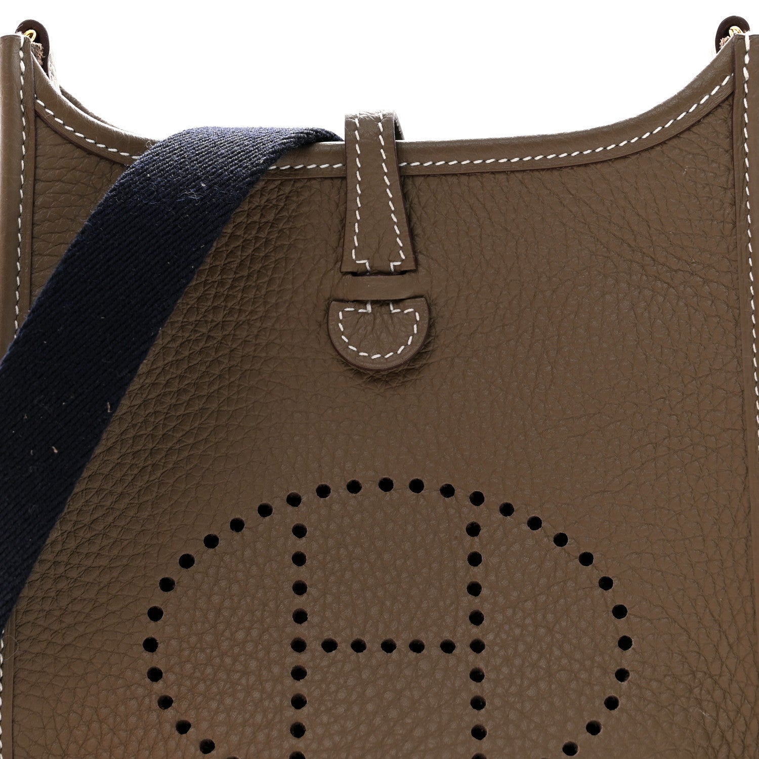 Hermes Taurillon Clemence Amazone Evelyne TPM Etoupe Bleu Indigo 8 of 12
