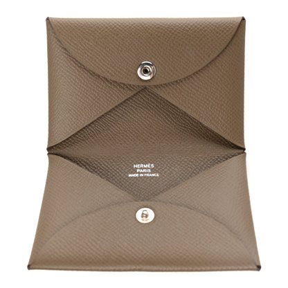 Hermes Epsom Calvi Card Case Etoupe 5 of 6