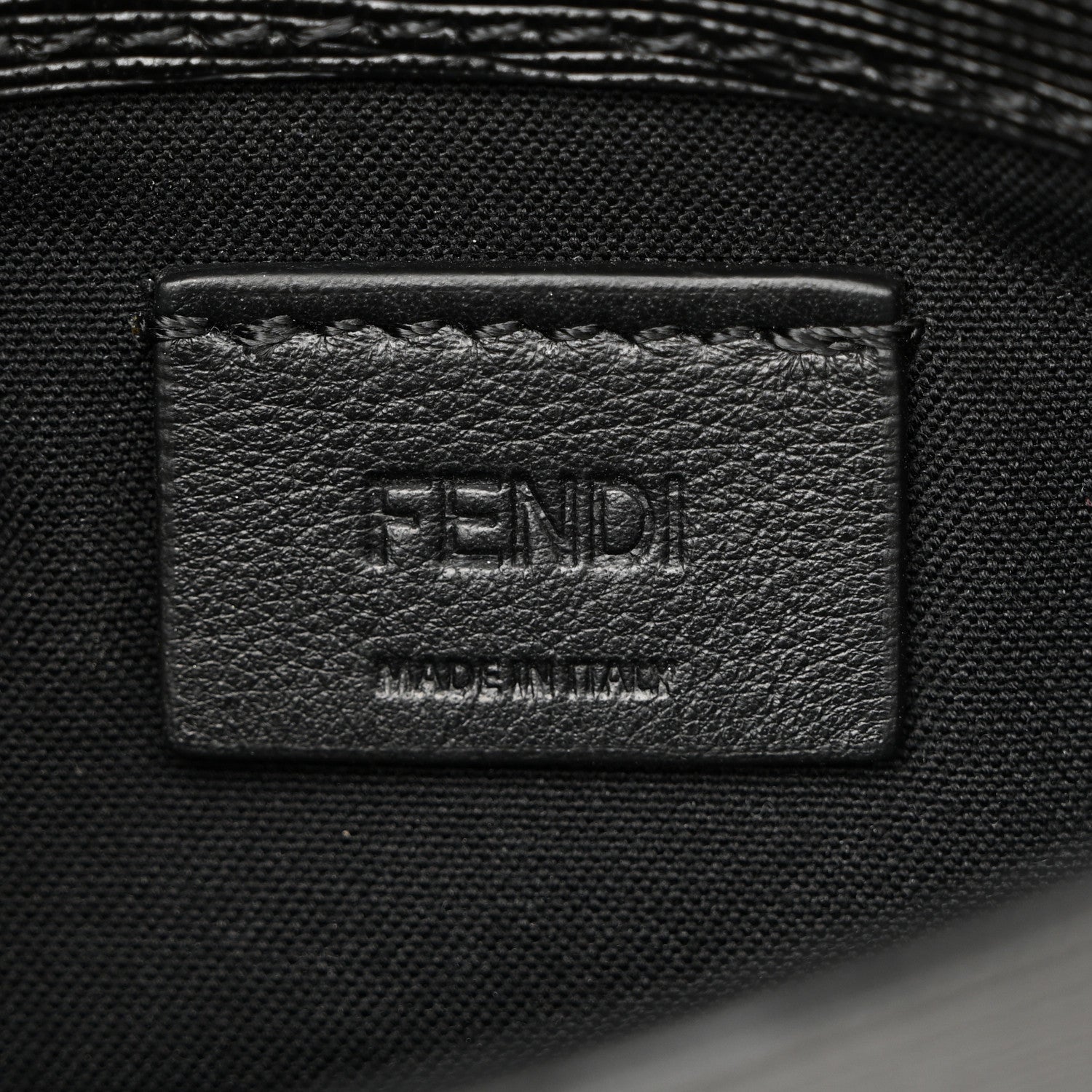 Fendi Vitello Elite Mink Fur Studded Karlito Tube Wallet on Chain Black 6 of 10