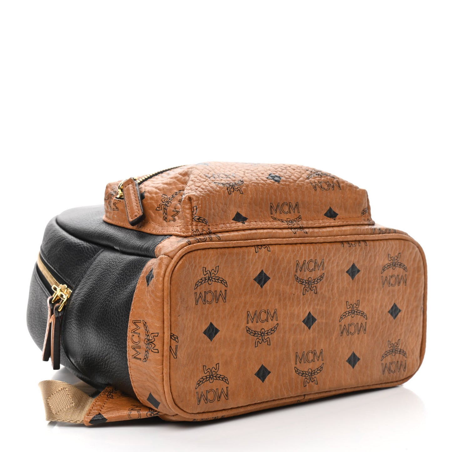 Visetos Calfskin Medium Geonautic Backpack Black Cognac