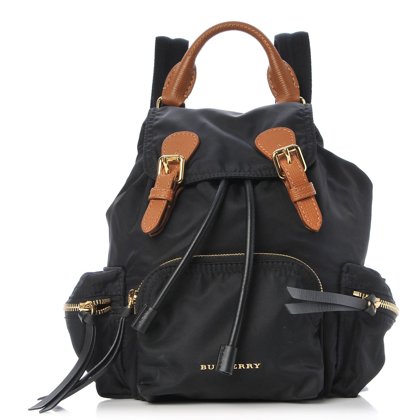 Nylon Small Rucksack Backpack Black