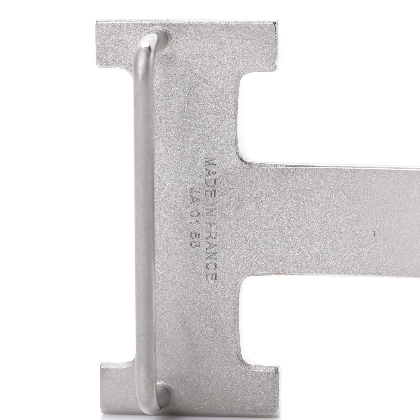 Polished Palladium 32mm H Belt Buckle Silver