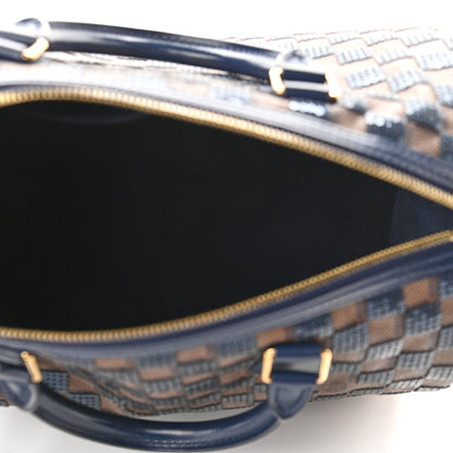 Louis Vuitton Damier Paillettes Speedy 30 Blue 5 of 10