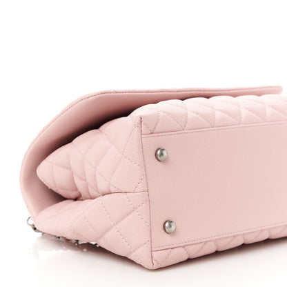 Chanel Caviar Quilted Small Coco Handle Flap Light Pink 10 of 11