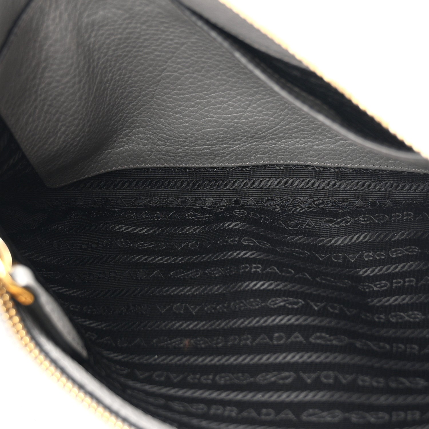 Prada Vitello Phenix Zippered Shoulder Bag Marmo 5 of 12