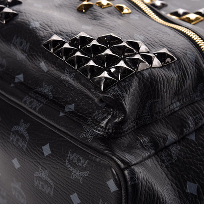 MCM Visetos Studded Medium Stark M Backpack Black 13 of 17