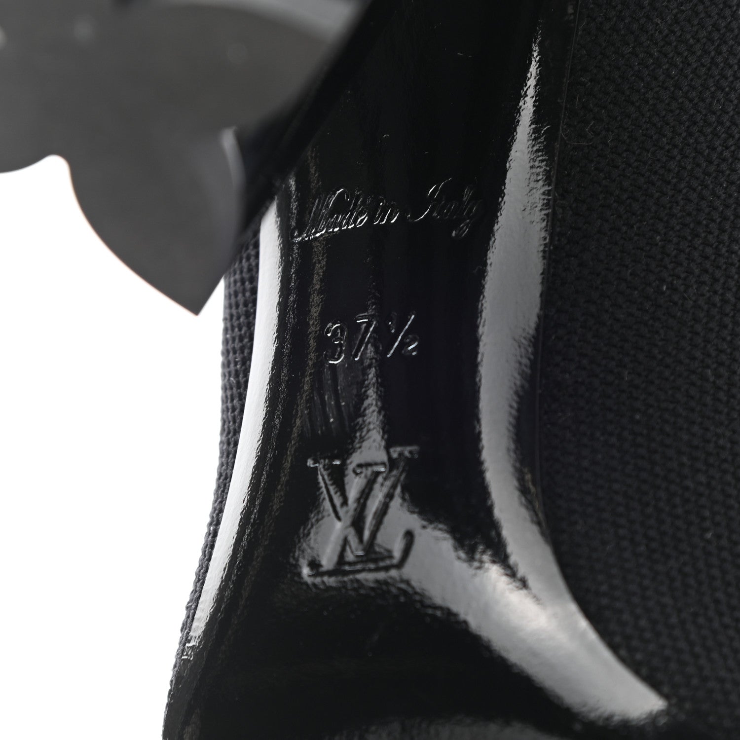 Louis Vuitton Stretch Fabric LV Black Heart Sock Ankle Boots 37.5 Black 6 of 8