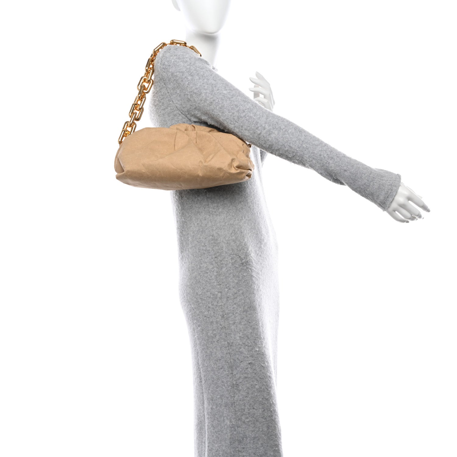 Bottega Veneta BOTTEGA VENETA Paper The Pouch Chain Kraft 2 of 10