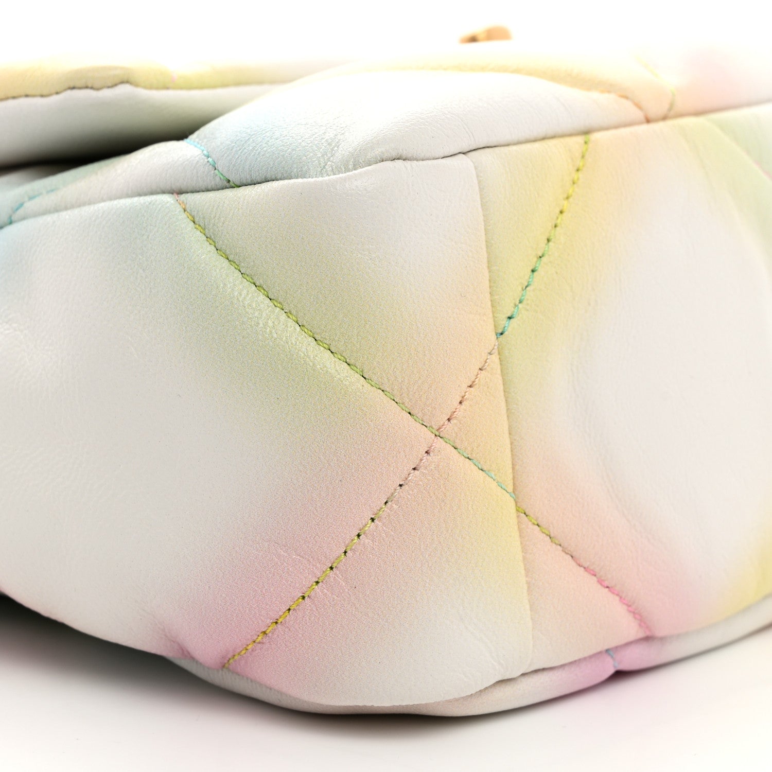 Chanel Printed Goatskin Quilted Medium Chanel 19 Flap White Multicolor 9 of 10