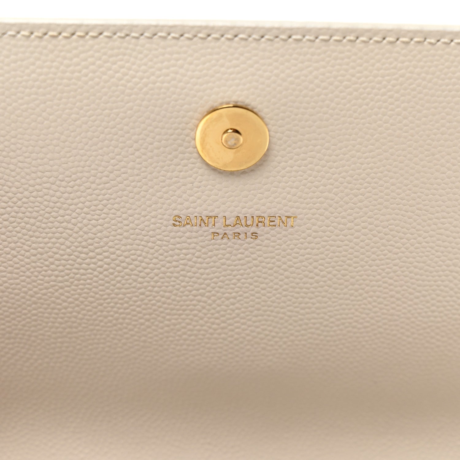 Saint Laurent Grain De Poudre Classic Monogram Cassandre Clutch Dove White 7 of 9