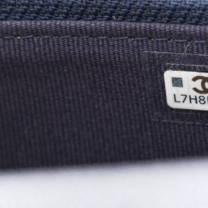 Chanel Caviar Quilted Pocket Twins Clutch With Chain Navy Blue 8 of 12