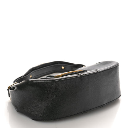 Fendi Patent Stamp Calfskin Shadow Shoulder Bag Black 4 of 11