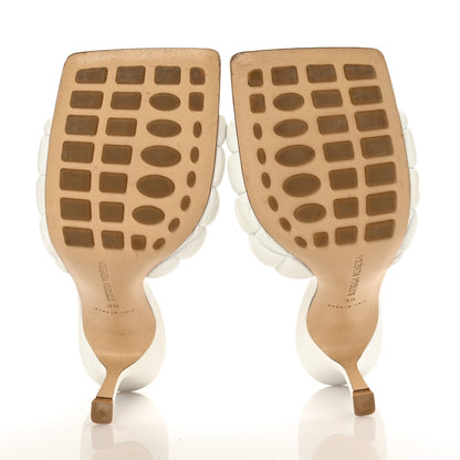 Bottega Veneta Nappa Matelasse Padded Mule Sandals 38 Optic White 5 of 8