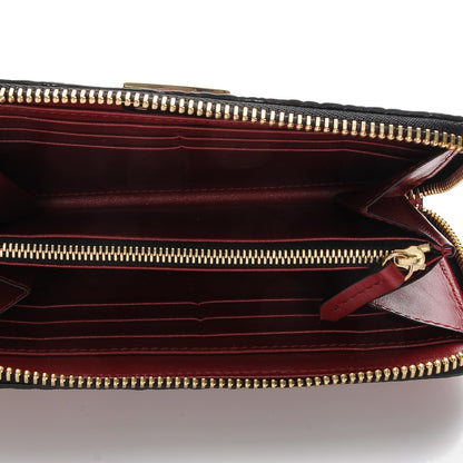 Burberry Grainy Calfskin Check Embossed Elmore Zip Around Wallet Red 5 of 8