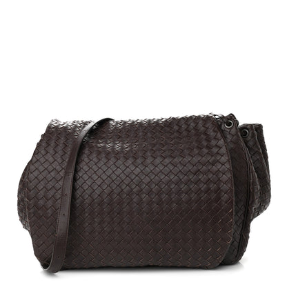 Bottega Veneta Nappa Intrecciato Messenger Bag Ebano 1 of 9