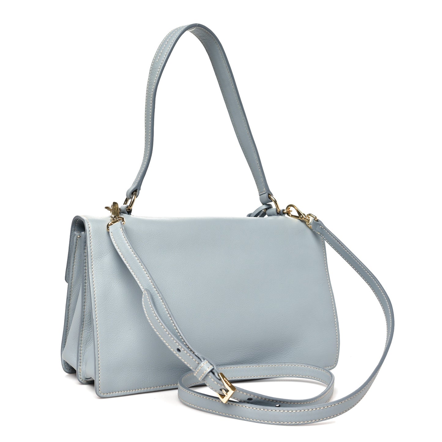 Calfskin Medium Soft Sound Shoulder Bag Opaline