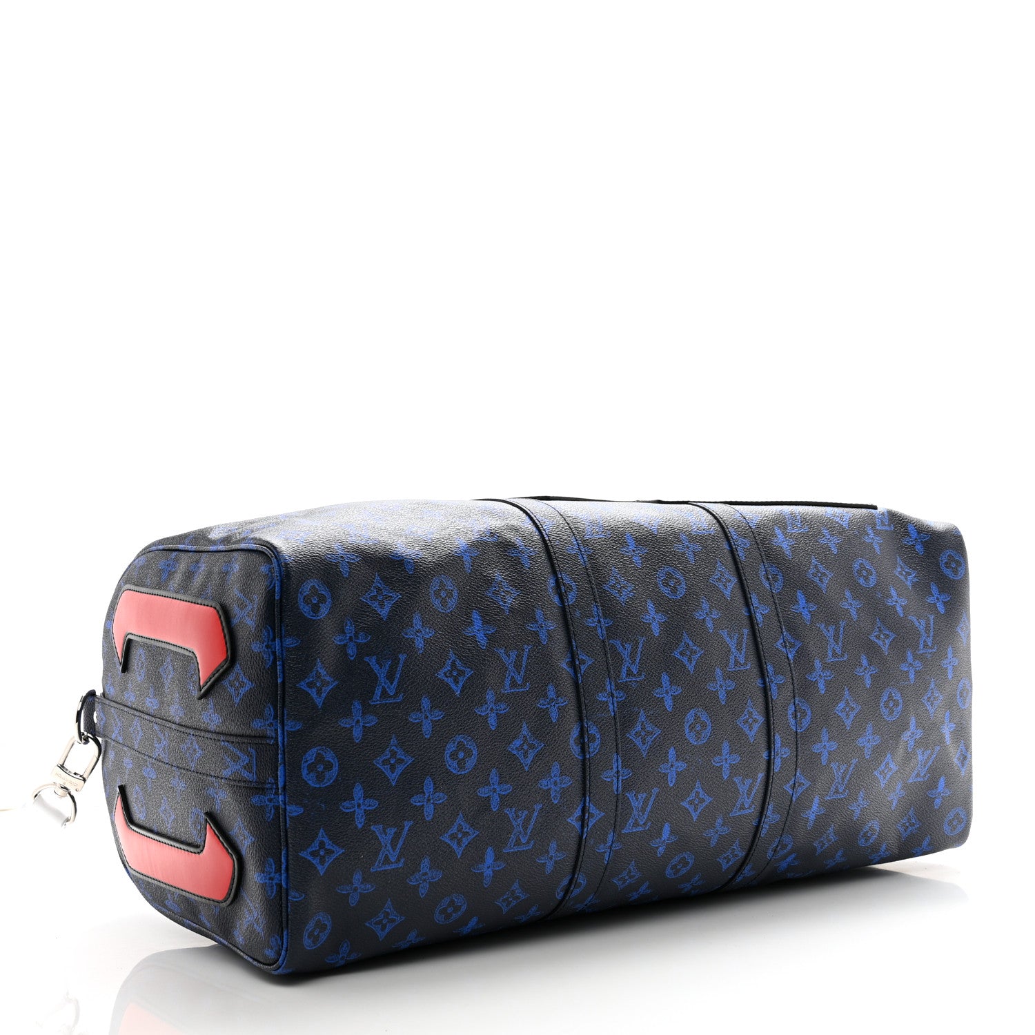 Louis Vuitton Vintage Monogram Somewhere Somehow Everyday LV Keepall Bandouliere 50 Blue 3 of 10