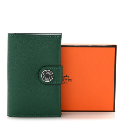 Hermes Evercolor Verso R.M.S Card Holder Vert Moyen Vert Fonce 8 of 8