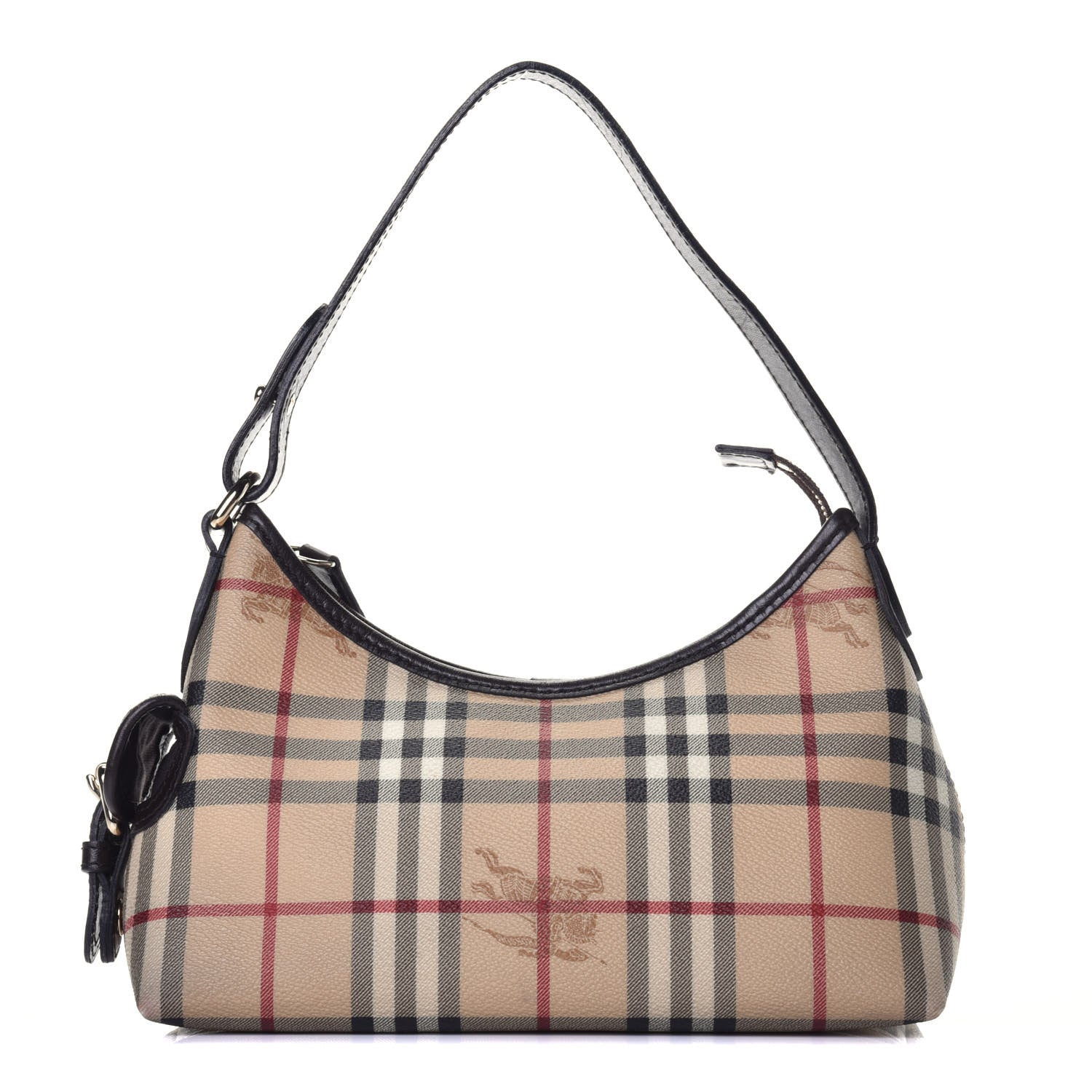 Burberry Haymarket Check Small Shoulder Bag Chocolate 1 of 8