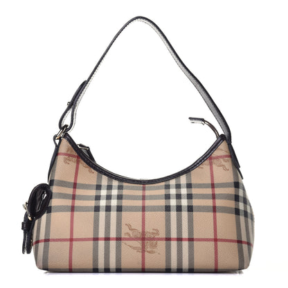Burberry Haymarket Check Small Shoulder Bag Chocolate 1 of 8