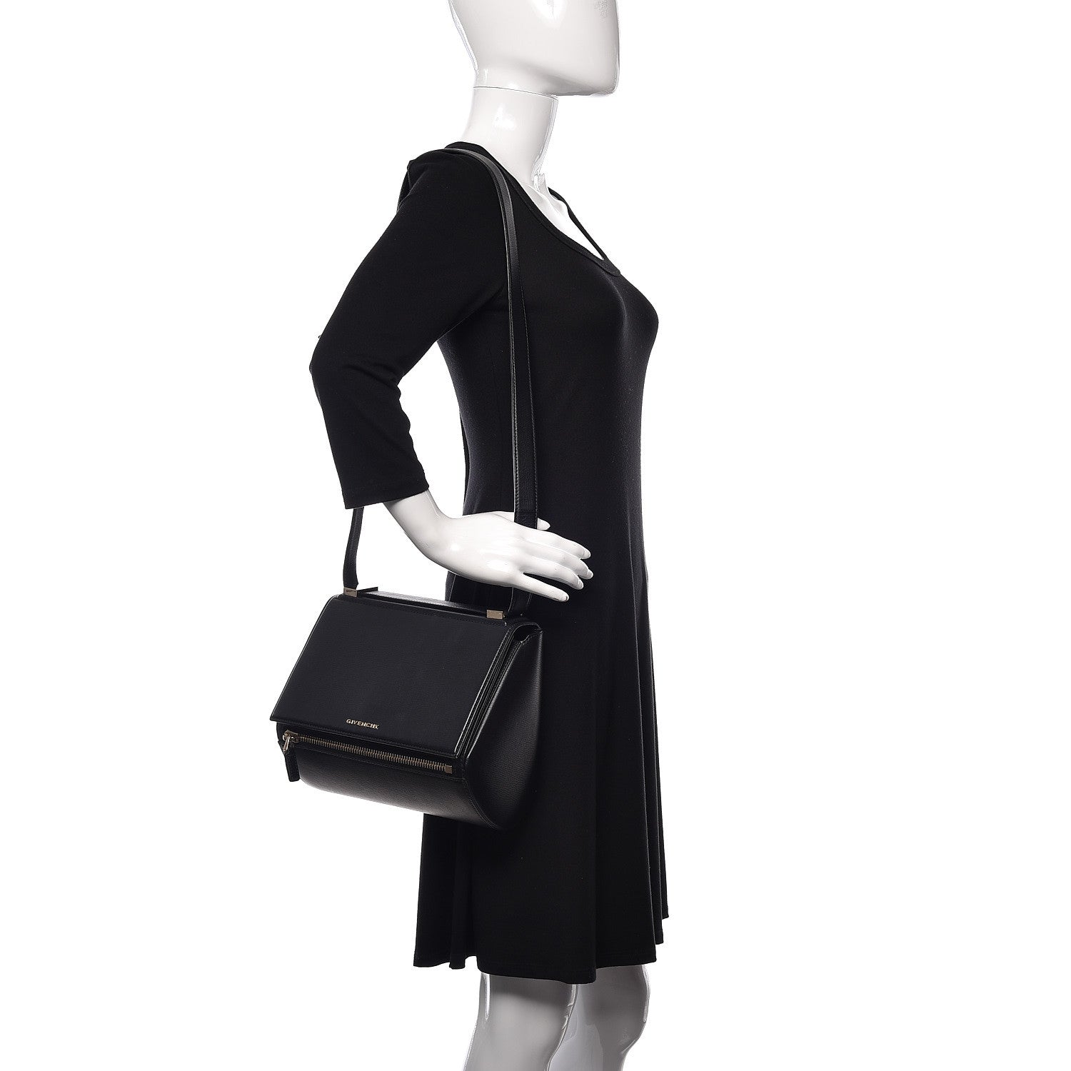 Givenchy Textured Calfskin Medium Pandora Box Crossbody Bag Black 2 of 13