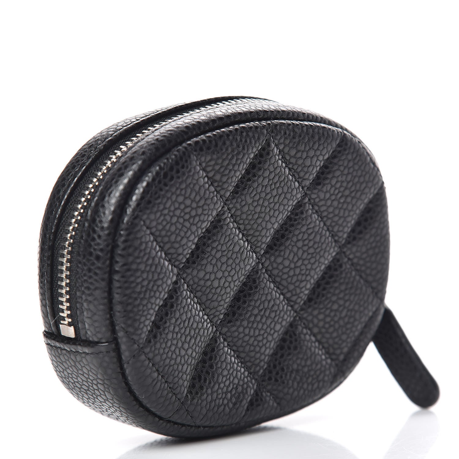 Chanel Caviar Quilted Zip Around Classic Coin Purse Black 3 of 8
