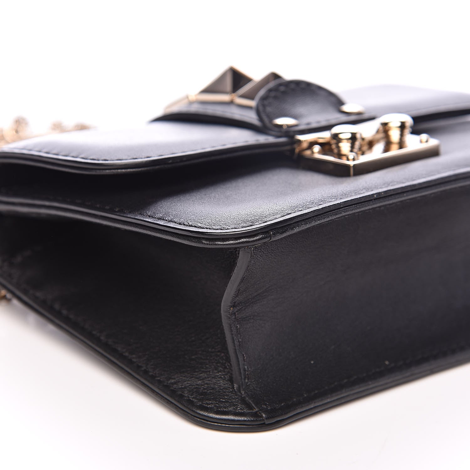 Valentino Garavani Vitello Mini Glam Lock Rockstud Flap Black 7 of 11