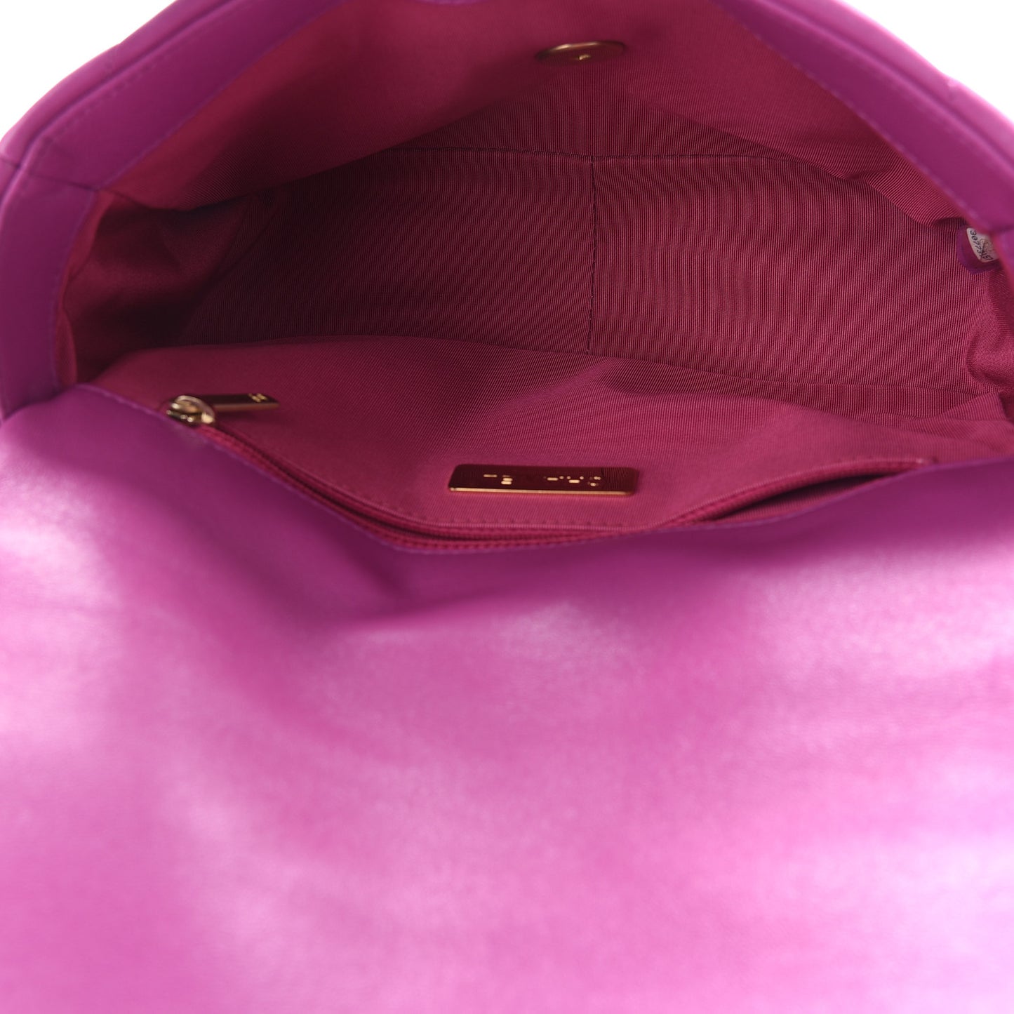 Lambskin Quilted Medium Chanel 19 Flap Purple