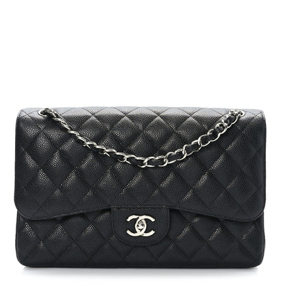 Chanel Caviar Quilted Jumbo Double Flap Black 1 of 10