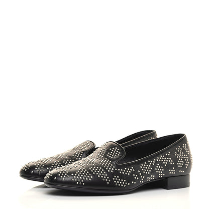 Saint Laurent Nappa Embroidered Baby Cat Smoking Slipper Flat Loafers 35 Black 3 of 9