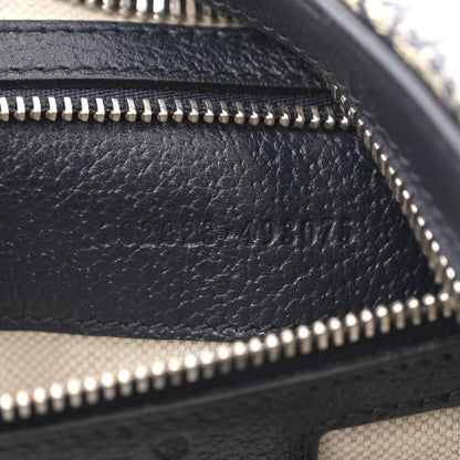 Gucci GG Supreme Monogram Textured Calfskin Web Large Attache Shoulder Bag Beige Blue 7 of 10
