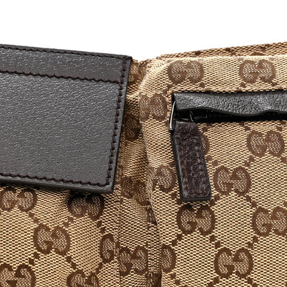 Gucci GG Monogram Double Pocket Belt Bag Dark Brown 7 of 11