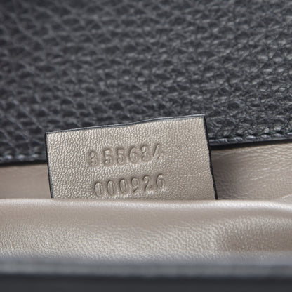 Gucci Pebbled Calfskin Broadway Bamboo Tassel Clutch Black 8 of 8