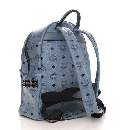 MCM Visetos Small Side Stud Stark Backpack Munich Blue 4 of 12