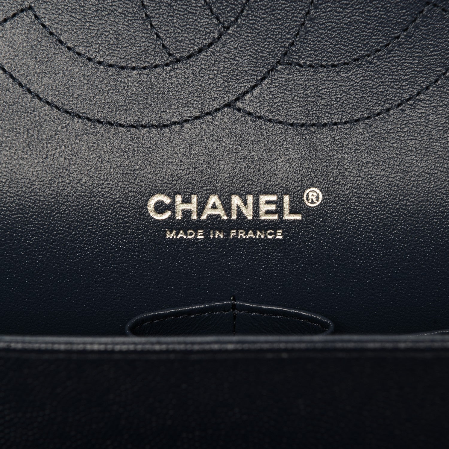 Chanel Caviar Quilted Jumbo Double Flap Navy Blue 6 of 7