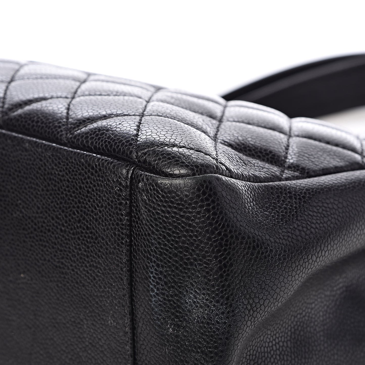 Caviar Quilted Grand Shopping Tote GST Black