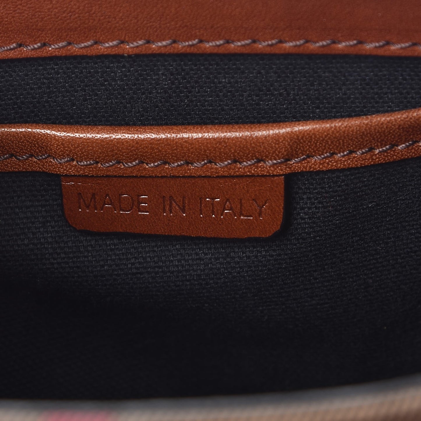 House Check Bridle Calfskin Small Abbott Crossbody Bag Tan