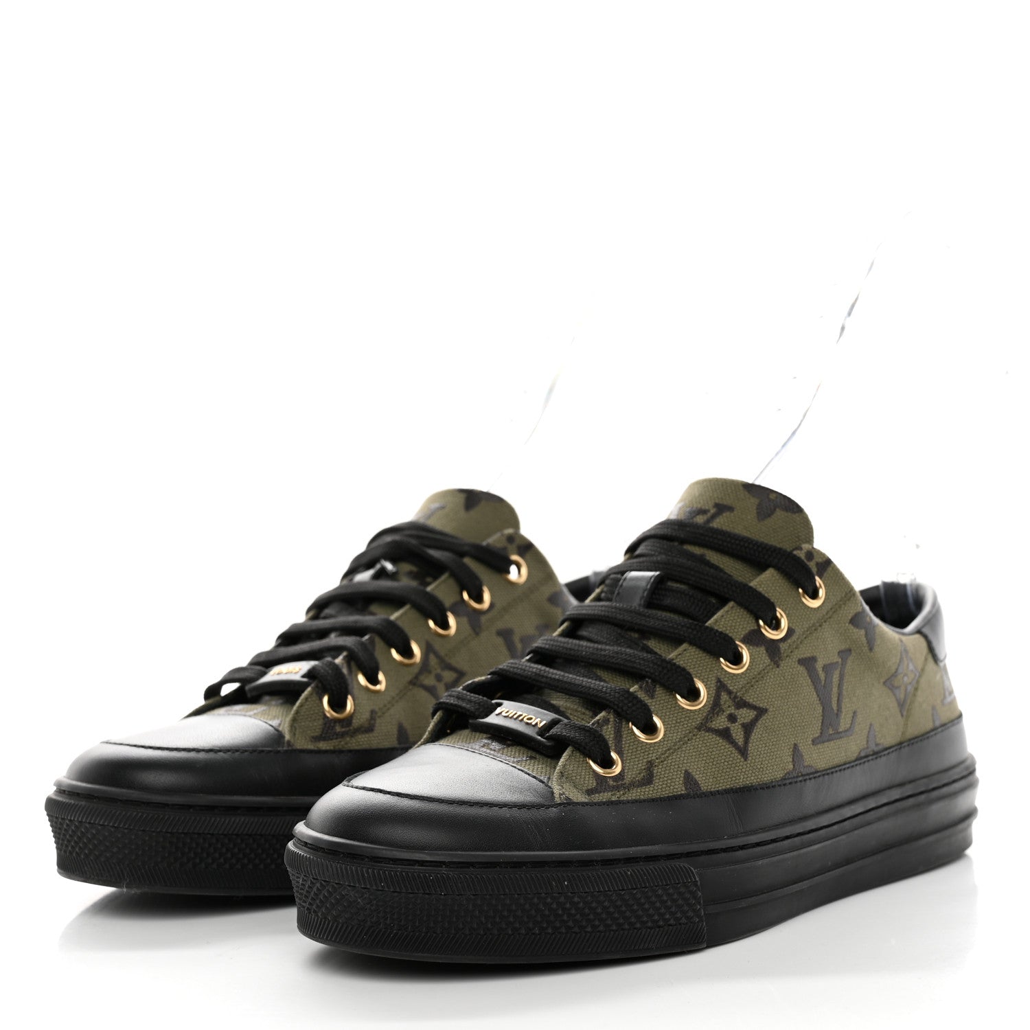 Louis Vuitton Monogram Calfskin Stellar Sneakers 36 Khaki 3 of 10